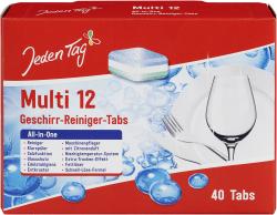 Jeden Tag Geschirr-Reiniger Tabs All in One Multi 12