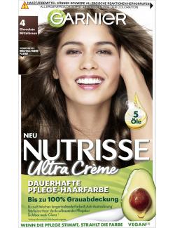 Garnier Nutrisse Ultra Creme Dauerhafte Pflege-Haarfarbe 4 Chocolate Mittelbraun