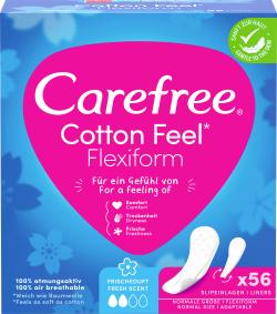 Carefree Cotton Feel Flexiform Slipeinlagen Frischeduft