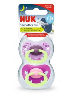 Nuk Beruhigungssauger Signature Night Silikon 6-18 Monate