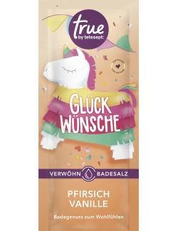 True by Tetesept Glückwünsche Badesalz Pfirsich-Vanille