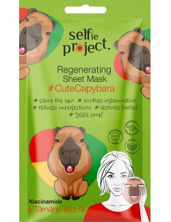 Selfie project. Regenerating Sheet Mask #CuteCapybara