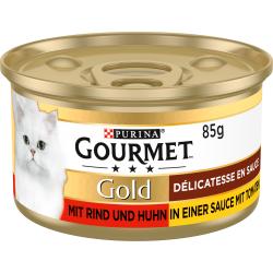 Purina Gourmet Gold mit Rind & Huhn in Sauce mit Tomaten