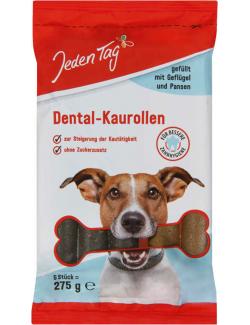 Jeden Tag Hund Dental Kaurollen gefüllt mit Geflügel & Pansen