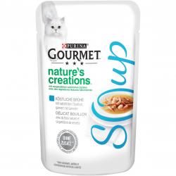 Purina Gourmet nature´s creation Köstliche Brühe mit natürlichem Thunfisch garniert mit Garnelen