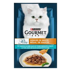 Purina Gourmet Perle Genuss in Sauce mit Thunfisch in einer Sauce mit feiner Meeresfrüchtenote