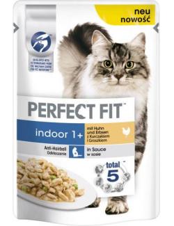 Perfect Fit Cat Indoor 1+ mit Huhn und Erbsen in Sauce