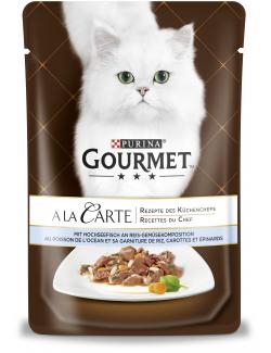 Purina Gourmet A la Carte mit Hochseefisch an Reis-Gemüsekomposition