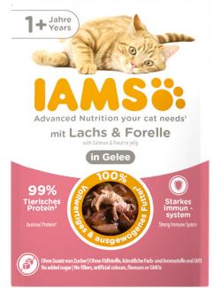 Iams Cat 1+ mit Lachs & Forelle in Gelee