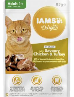 Iams Delights Cat in Sauce mit leckerem Huhn und Pute
