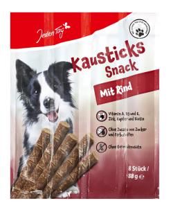 Jeden Tag Hund Kausticks  Snack mit Rind