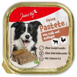 Jeden Tag Hund Pastete Kalb und Geflügel