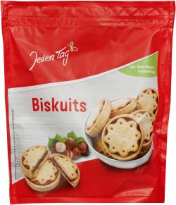 Jeden Tag Biskuits mit Haselnussfüllung