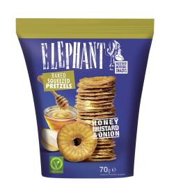 Elephant Bakes Squeezed Pretzels Honey Mustard & Onion