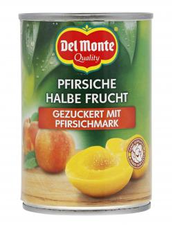 Del Monte Pfirsiche halbe Frucht gezuckert mit Pfirsichmark