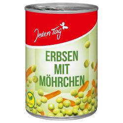 Jeden Tag Erbsen mit Möhrchen