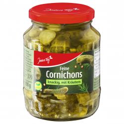 Jeden Tag Feine Cornichons knackig, mit Kräutern