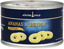 Küstengold Ananas Scheiben gezuckert