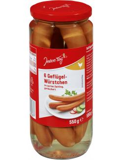 Jeden Tag Geflügelwürstchen
