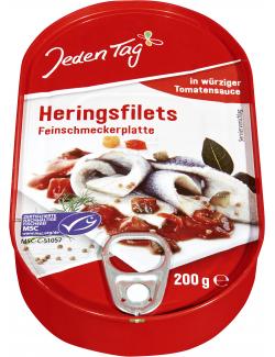 Jeden Tag Heringsfilets in würziger Tomatensauce