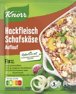 Knorr Fix Hackfleisch Schafskäse Auflauf