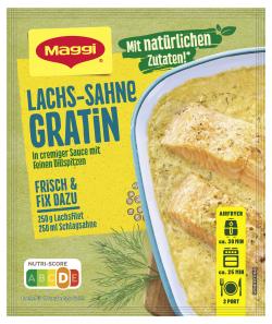 Maggi Fix für Lachs-Sahne Gratin