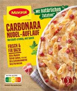 Maggi Fix für Carbonara-Nudel-Auflauf