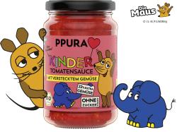 Ppura Bio Kinder Tomatensauce mit verstecktem Gemüse