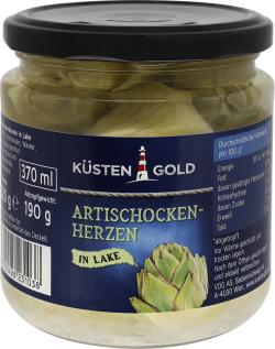Küstengold Artischockenherzen in Lake
