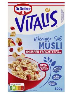 Dr. Oetker Vitalis Weniger süß Müsli Knusper Früchte