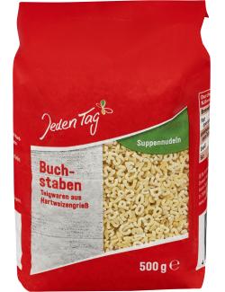 Jeden Tag Suppennudeln Buchstaben