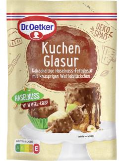 Dr. Oetker Haselnuss Glasur mit Waffel Crisp