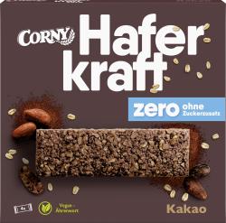 Corny Müsli Riegel Haferkraft Zero Zuckerzusatz Kakao