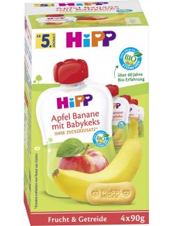 Hipp Frucht & Getreide Quetschbeutel Apfel-Banane mit Babykeks