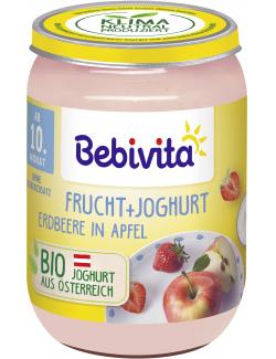 Bebivita Frucht + Joghurt Erdbeere in Apfel