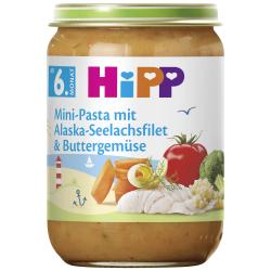 Hipp Mini-Pasta mit Alaska-Seelachsfilet & Buttergemüse