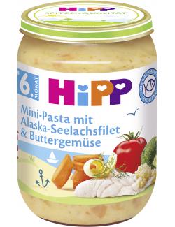 Hipp Mini-Pasta mit Alaska-Seelachsfilet & Buttergemüse