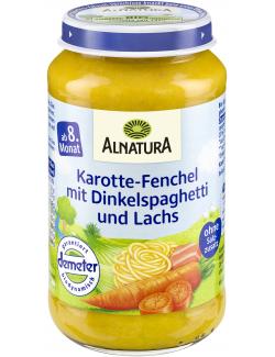 Alnatura Karotten-Fenchel mit Dinkelspaghetti und Lachs