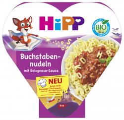Hipp Kinderteller Buchstaben-Nudeln mit Bolognese-Sauce