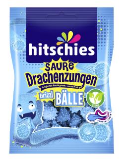 Hitschies Saure Drachenzungen brizzl Bälle blau