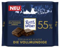 Ritter Sport Edelkakao Klasse 55% Die Vollmundig