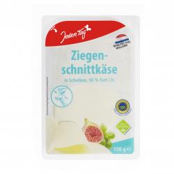 Jeden Tag Ziegenkäse in Scheiben