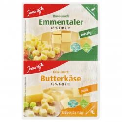 Jeden Tag Käse-Snack Butterkäse/Emmentaler