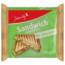 Jeden Tag Schmelzkäse-Scheiben Sandwich