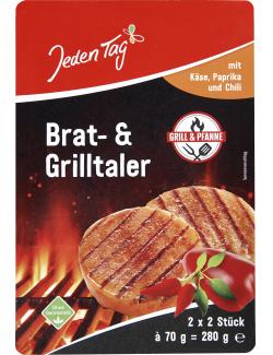 Jeden Tag Brat- und Grilltaler mit Käse, Paprika und Chili