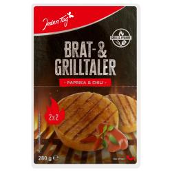 Jeden Tag Brat- und Grilltaler mit Käse, Paprika und Chili