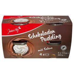 Jeden Tag Schokoladen Pudding mit Sahne
