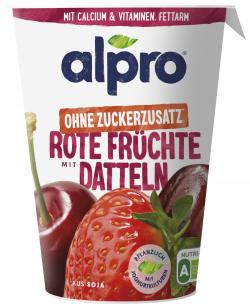 Alpro Joghurtalternative ohne Zuckerzusatz Rote Früchte mit Datteln