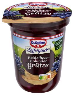 Dr. Oetker Löffelglück Heidelbeer-Holunderbeer Grütze