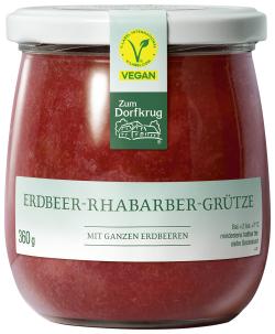 Zum Dorfkrug Erdbeer-Rhabarber-Grütze